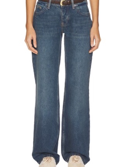 We The Free Vintage Blue Wide-Leg Denim Jeans
